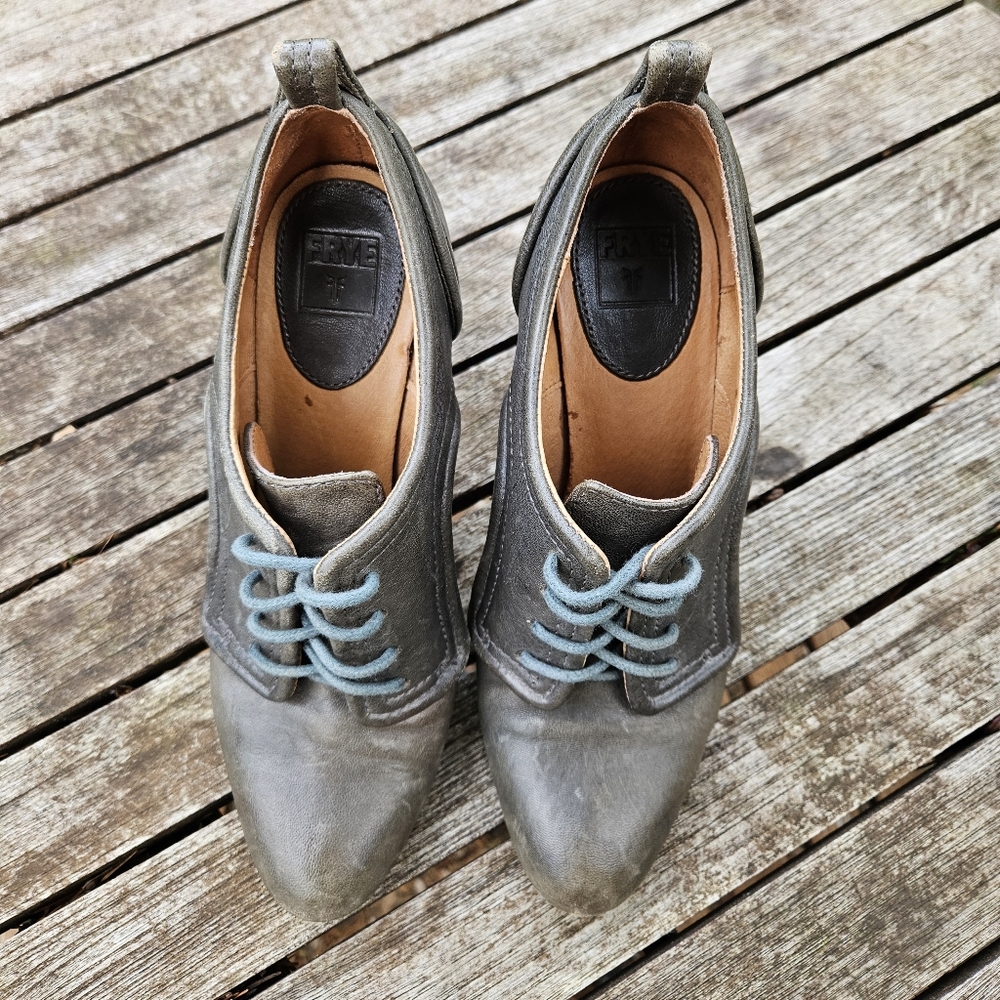 FYRE Ava Oxford Leather Lace-Up Booties - Picture 5 of 9